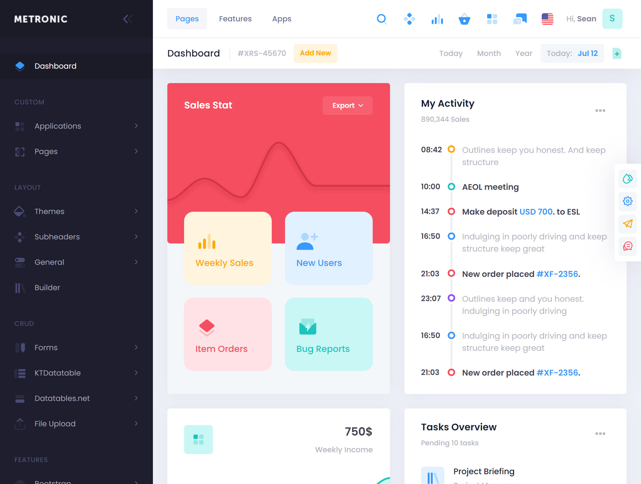 Sport sponsor dashboard