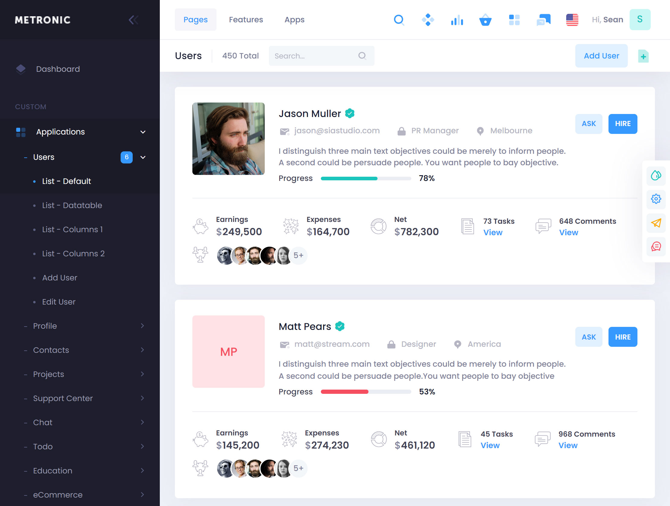 Sport sponsor dashboard